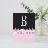 Diamond Delilah Initial: B Postkarte (Stehend Vorderseite)