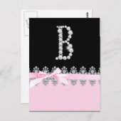 Diamond Delilah Initial: B Postkarte (Vorne/Hinten)