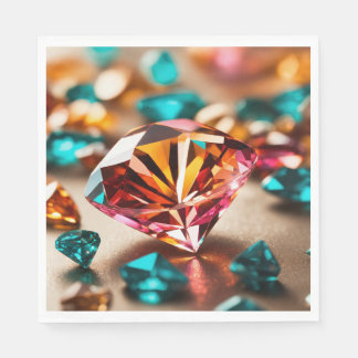 "Diamond Design Paper Napkins" Serviette