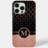 Diamond Design Rose Gold und Black Case-Mate iPhone Hülle (Rückseite)