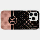 Diamond Design Rose Gold und Black Case-Mate iPhone Hülle (Rückseite (Horizontal))