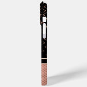 Diamond Design Rose Gold und Black Case-Mate iPhone Hülle (Rückseite / Links)