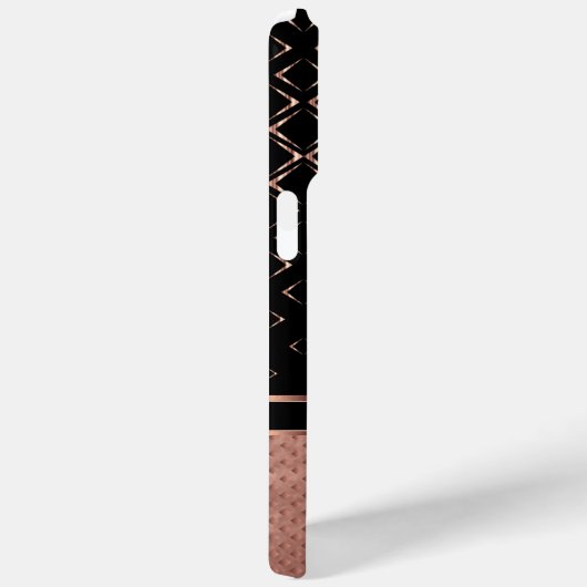 Diamond Design Rose Gold und Black Case-Mate iPhone Hülle (Rückseite / Rechts)