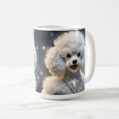 "Diamond Diva: Das glamouröse Poodle in Sparkle" Kaffeetasse (VorderseiteRechts)