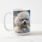 "Diamond Diva: Das glamouröse Poodle in Sparkle" Kaffeetasse (Links)