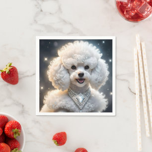 "Diamond Diva: Das glamouröse Poodle in Sparkle" Serviette