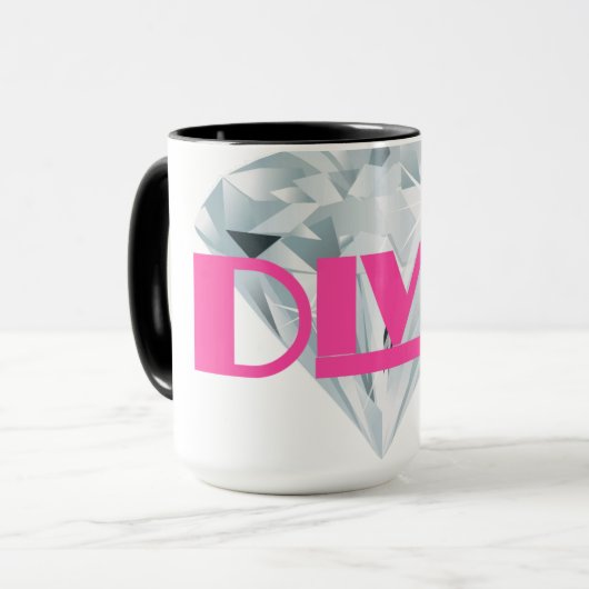 Diamond Diva Pink Tasse (Vorderseite Links)