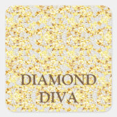 DIAMOND DIVA QUADRATISCHER AUFKLEBER (Vorderseite)
