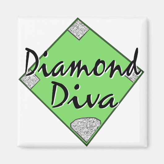 Diamond Diva Softball Magnet (Vorne)