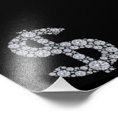 Diamond Dollar Sign Bling Fotodruck (Ecke)