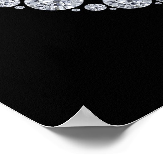 Diamond Dollar Sign Bling Poster (Ecke)