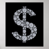 Diamond Dollar Sign Bling Poster (Vorne)