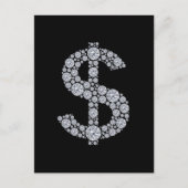 Diamond Dollar Sign Bling Postkarte (Vorderseite)