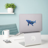 Diamond Dolphin - Vibrannte Kunst Aufkleber (Laptop auf Schreibtisch)