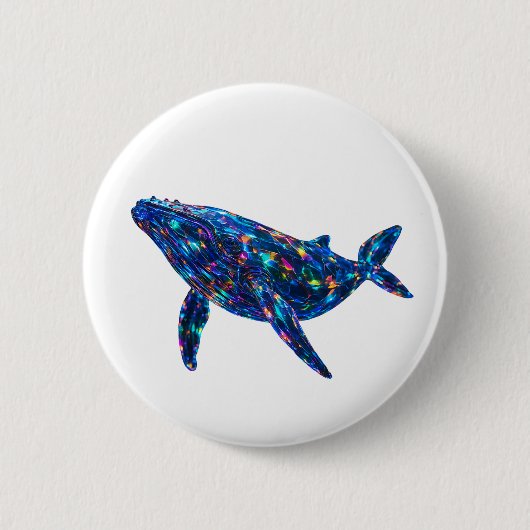 Diamond Dolphin - Vibrannte Kunst Button (Vorderseite)