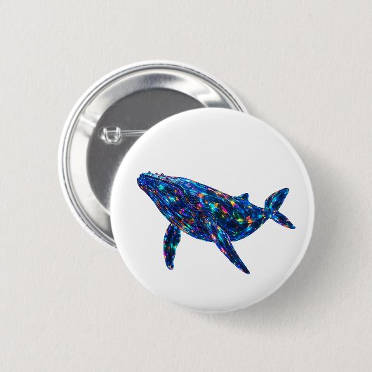 Diamond Dolphin - Vibrannte Kunst Button (Vorne & Hinten)