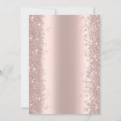 Diamond Dress Rose Gold Glitzer Staub 70. Einladung (Rückseite)
