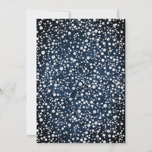 Diamond Dress Sparkle Quinceanera Invitation Einladung (Rückseite)