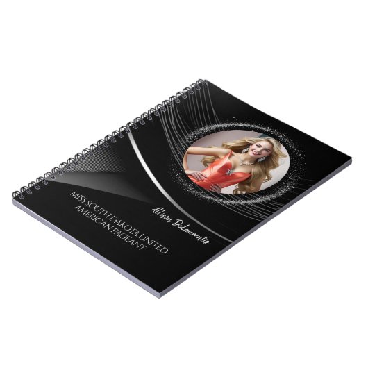 Diamond Dust Custom Pageant Probe Notebook Notizblock (Linke Seite)