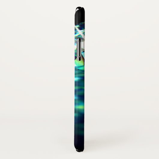 Diamond Edelstein funkelnd elegantes schwarzes Tür Case-Mate iPhone Hülle (Hinten/Rechts)