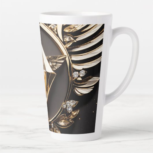 **"Diamond Elegance: Luxe Latte Tasse"** Milchtasse (Rechts)
