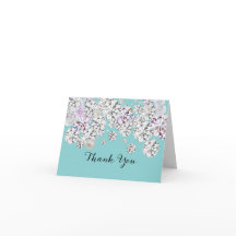 Diamond elegante Danksagkarte