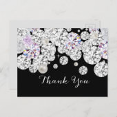 Diamond elegante Danksagkarte Postkarte (Vorne/Hinten)