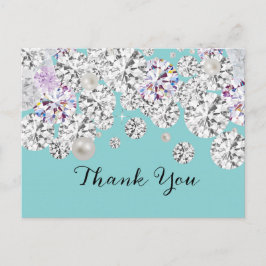 Diamond elegante Danksagkarte Postkarte