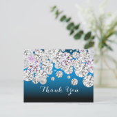 Diamond elegante Danksagkarte Postkarte (Stehend Vorderseite)