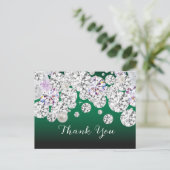 Diamond elegante Danksagkarte Postkarte (Stehend Vorderseite)