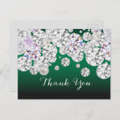 Diamond elegante Danksagkarte Postkarte (Vorne/Hinten)