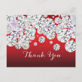 Diamond elegante Danksagkarte Postkarte