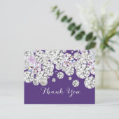 Diamond elegante Danksagkarte Postkarte (Stehend Vorderseite)