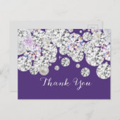 Diamond elegante Danksagkarte Postkarte (Vorne/Hinten)