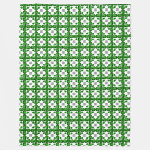 Diamond & Emerald Gemstone Art, grün Fleecedecke