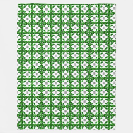 Diamond & Emerald Gemstone Art, grün Fleecedecke (Vorderseite)