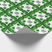 Diamond & Emerald Gemstone Art, grün Geschenkpapier (Ecke)