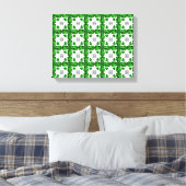 Diamond & Emerald Gemstone Art, grün Leinwanddruck (Insitu (Schlafzimmer))