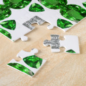 Diamond & Emerald Gemstone Art, grün Puzzle (Seite)