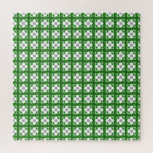 Diamond & Emerald Gemstone Art, grün Puzzle (Vertikal)