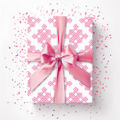 Diamond Endless Knot Hue in Pink Geschenkpapier