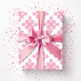 Diamond Endless Knot Hue in Pink Geschenkpapier
