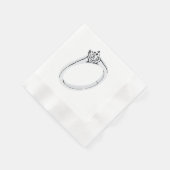 Diamond Engagement Ring Serviette (Ecke)