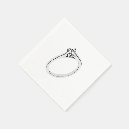 Diamond Engagement Ring Serviette (Ecke)