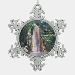 Diamond Falls St. Lucia Weihnachtsschmuck Schneeflocken Zinn-Ornament