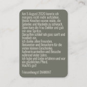 DIAMOND Farewell ~ Visitenkarte (Rückseite)