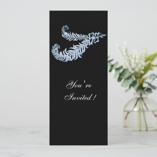 DIAMOND FEATHERS EINLADUNG (Stehend Vorderseite)