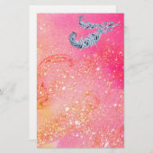 DIAMOND-FEATHERS IN MAGIC GOLD-GLITZERN BRIEFPAPIER (Vorne/Hinten)