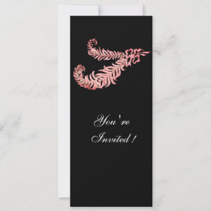 DIAMOND FEATHERS, rosa Einladung