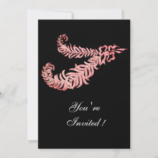 DIAMOND FEATHERS, rosa Einladung